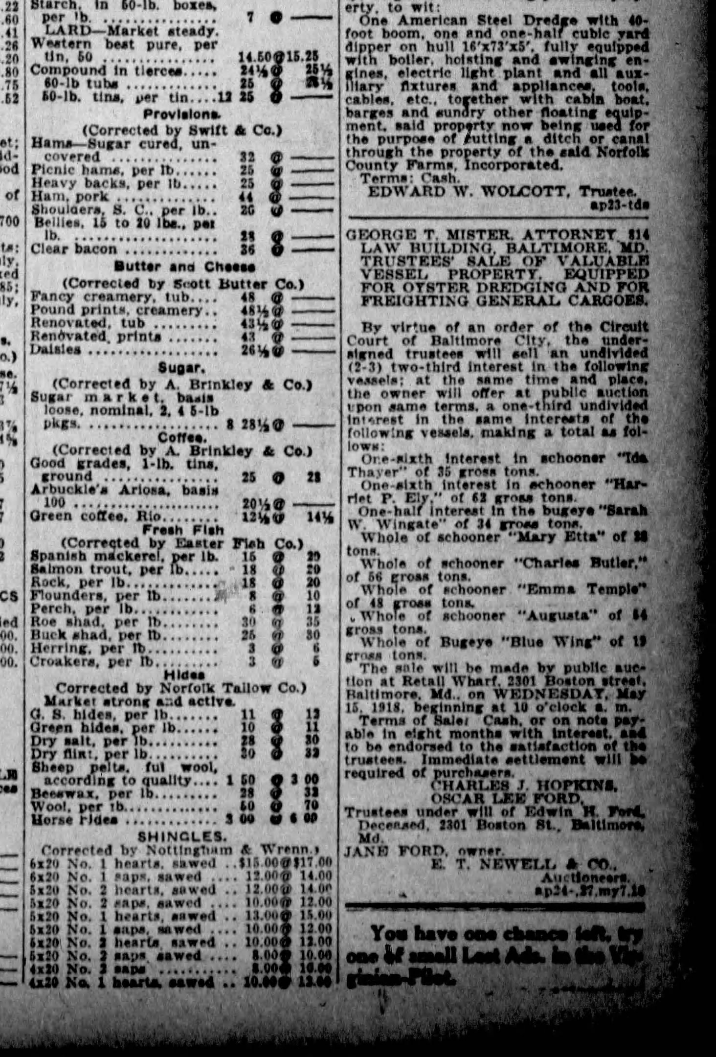 Blue Wing newspaper article